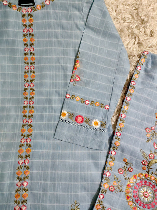 B3pc embroidered dress