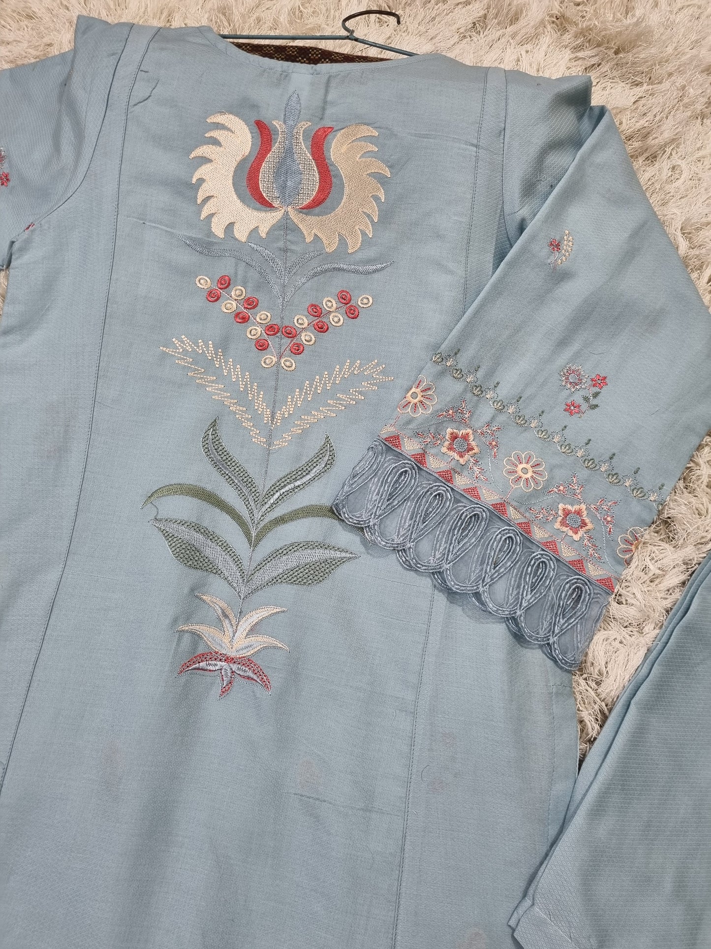Lawn 3pc embroidered dress
