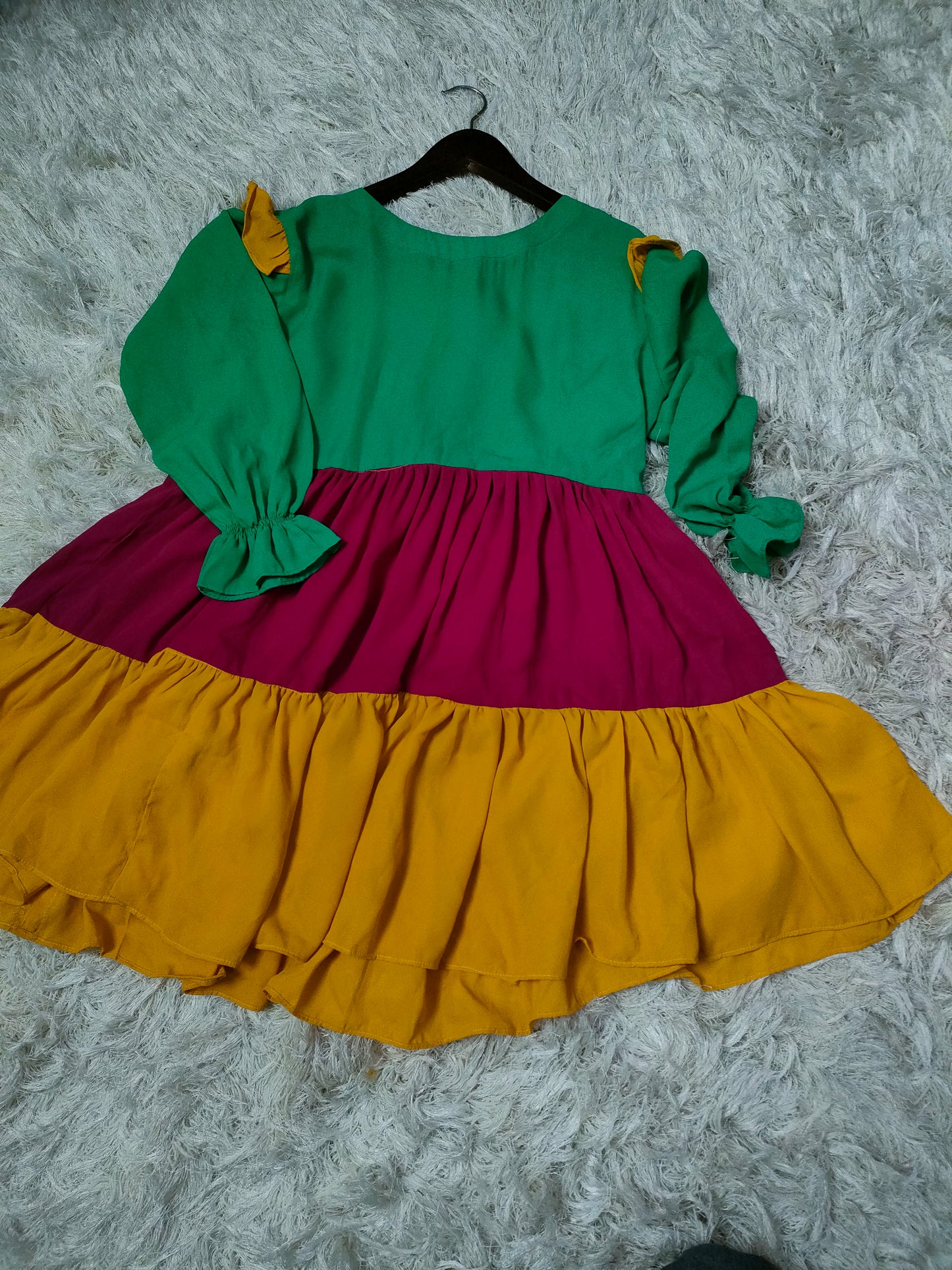 Georgette frock multi