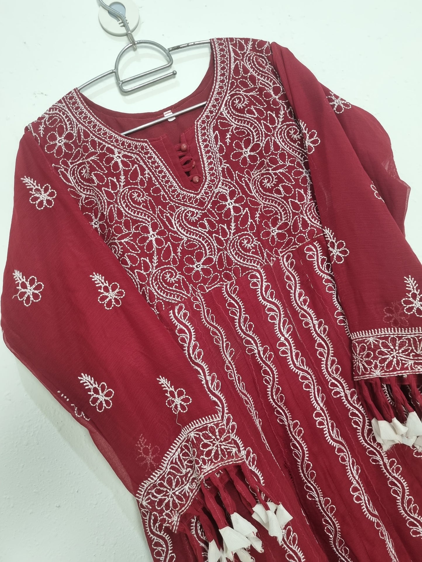 Chiffon Embroidered long frock