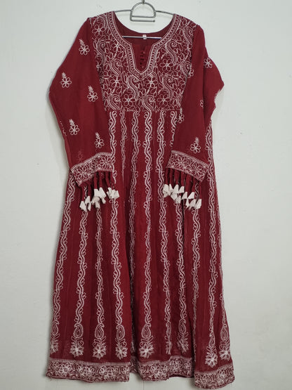 Chiffon Embroidered long frock