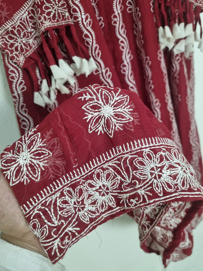 Chiffon Embroidered long frock
