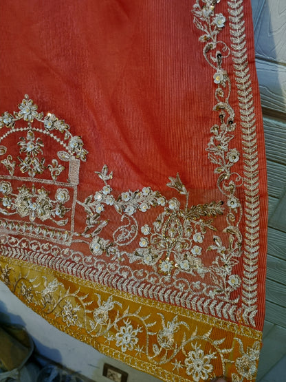 Khaadi net embroidered shirt