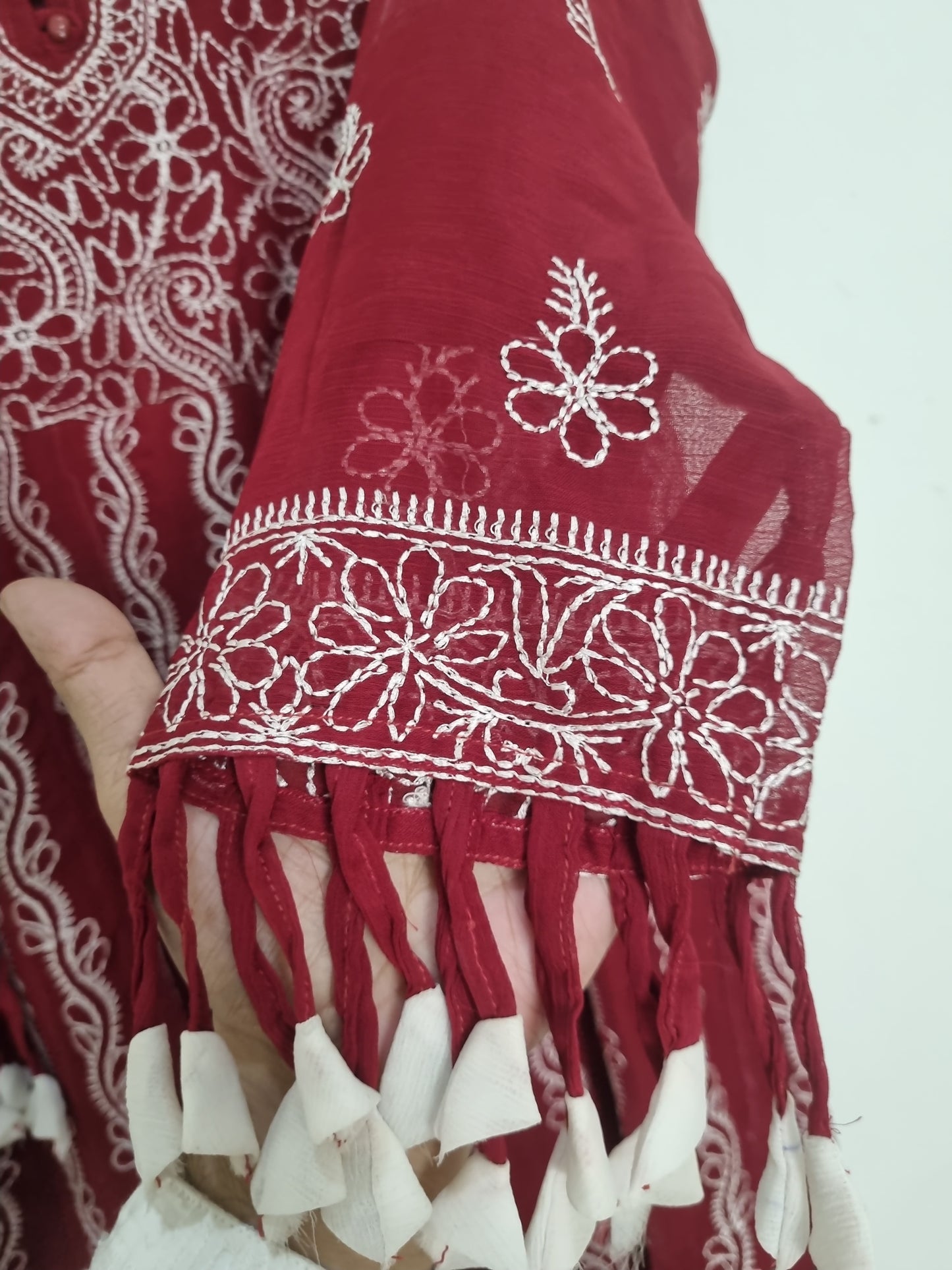 Chiffon Embroidered long frock